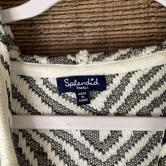 Splendid zebra print full zip hoodie sweater jacket Size Small - Picture 4 of 10